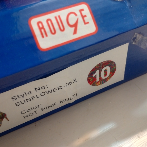 Rouge Women's Hippie, Tye Dye, Psychedelic Heeled Ankle Boots New With Box - Picture 8 of 8